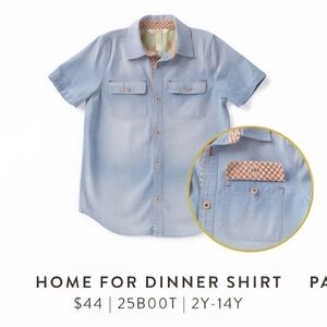 NWT Matilda Jane x Joanna Gaines Home For Dinner Shirt Boys 6 | Magnolia Collab